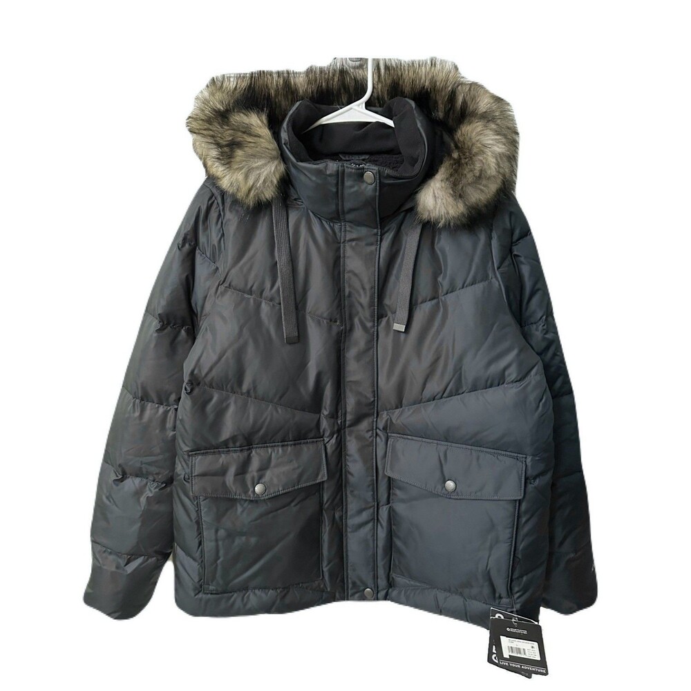 NEW Eddie Bauer Womens Size Large Steel Blue Lodge Cascadian Down Puffer Jacket - Picture 5 of 13